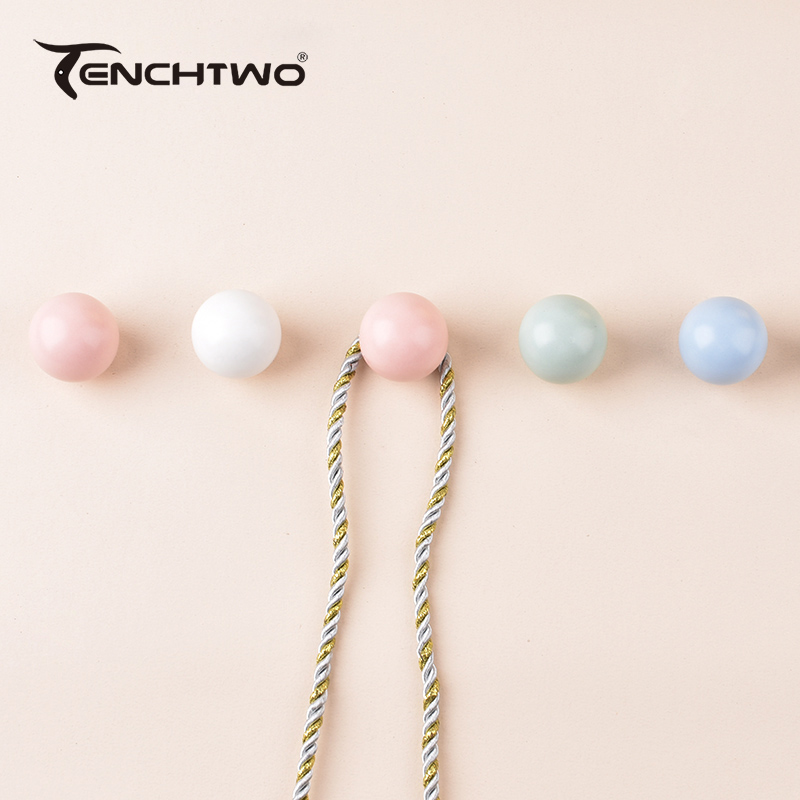 Furniture Home Hardware - Round Ceramic Hook Clothes Hanger Hook
