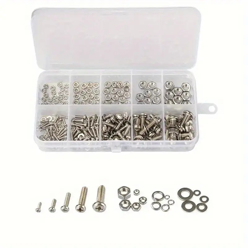 320PCS Hex Nuts & Bolts Set M2 - Furniture Home Hardware recension och pris