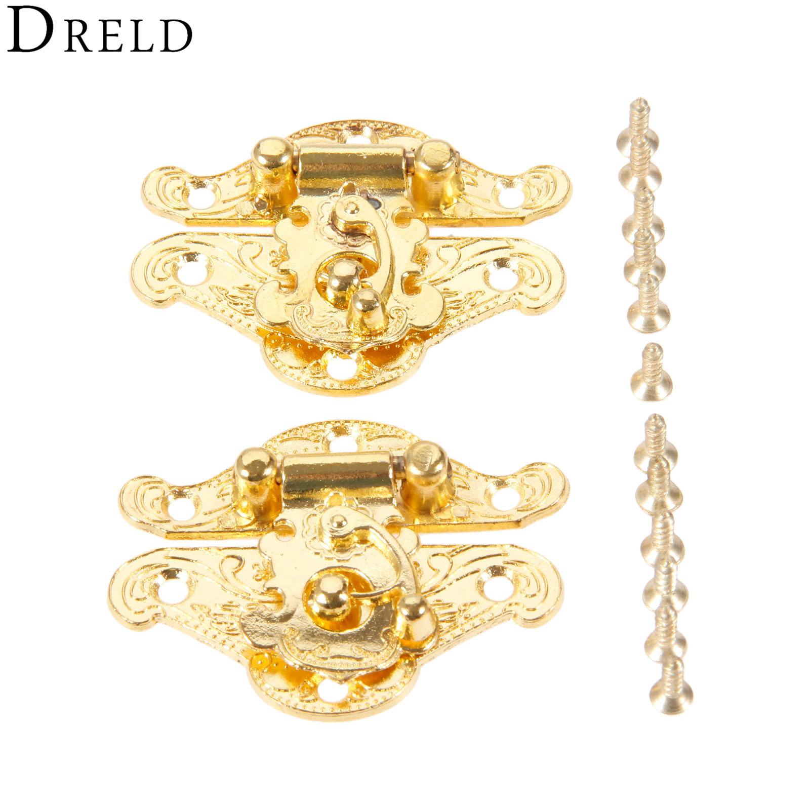 DRELD 2Pcs Antique Gold Box La - Furniture Hardware Suppliers recension och pris
