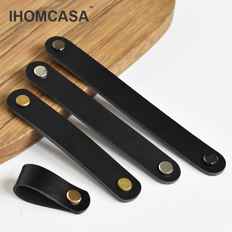 IHOMCASA Black Leather Knobs   - Furniture Hardware China recension och pris